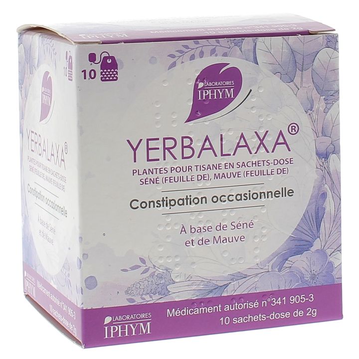 Yerbalaxa tisane contre la constipation occasionnelle  - bo&icirc;te de 10 sachets-dose