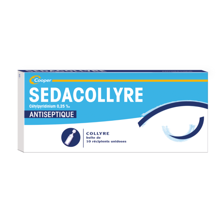 Sedacollyre antiseptique collyre Cooper - 10 r&eacute;cipients unidoses 