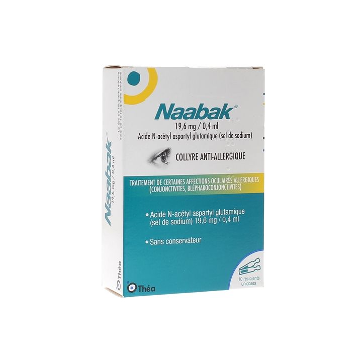 Naabak Collyre 19,6 mg/0,4ml - bo&icirc;te de 10 unidoses