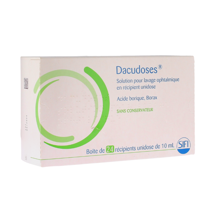 Dacudoses solution pour lavage ophtalmique en r&eacute;cipient unidose Sifi - 24 r&eacute;cipients unidose de 10ml