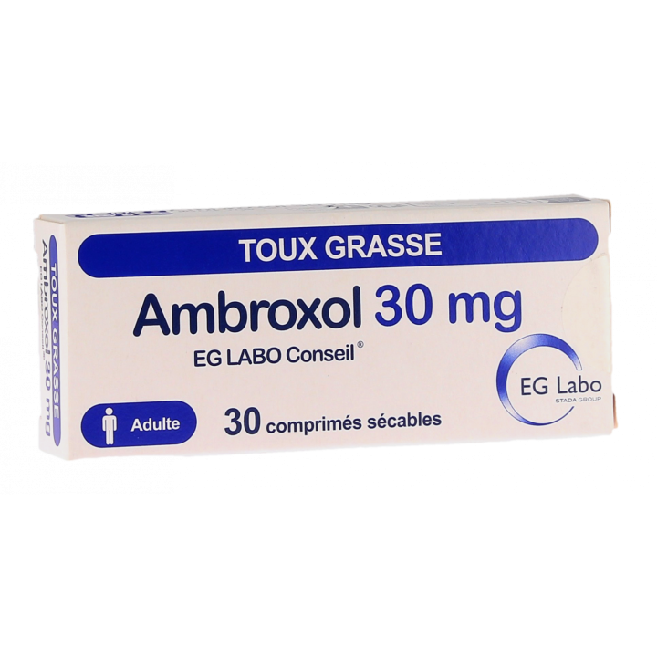 Ambroxol 30mg EG Labo - bo&icirc;te de 30 comprim&eacute;s