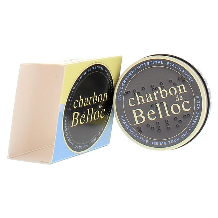 Charbon de Belloc ballonnement intestinal 125g - bo&icirc;te de 36 capsules molles
