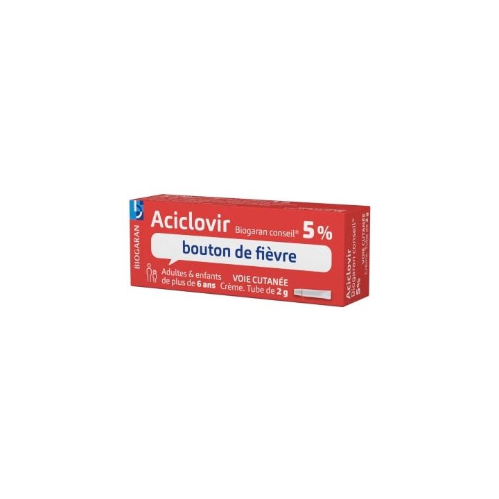 Aciclovir Biogaran conseil 5% cr&egrave;me - tube de 2 g