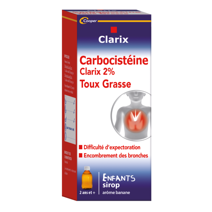 Clarix expectorant 2% sirop enfant - flacon de 150 ml