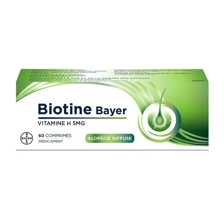 Biotine Bayer 5mg - boite de 60 comprim&eacute;s