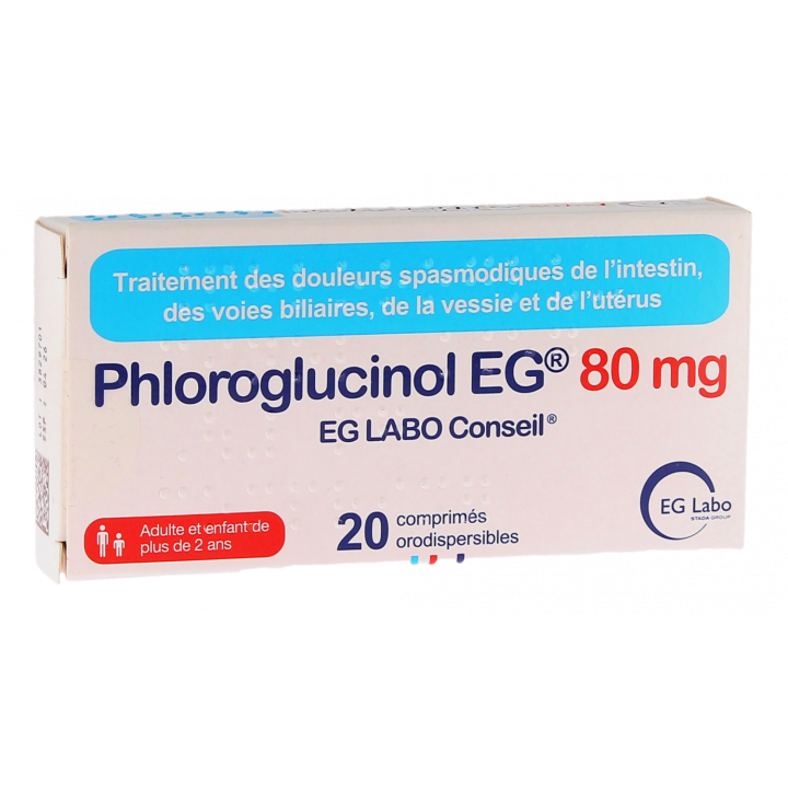 Phloroglucinol 80mg EGLabo - bo&icirc;te de 20 comprim&eacute;s orodispersibles