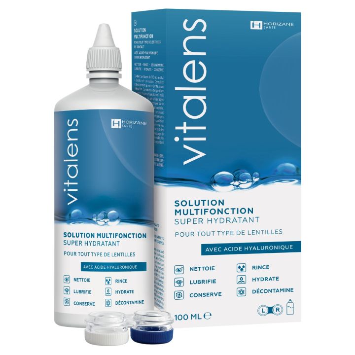 Vitalens solution multifonction pour lentilles de contact - flacon de 100 ml