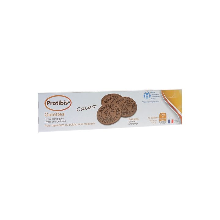 Protibis Galettes cacao HP/HC Nestl&eacute; Health Science - bo&icirc;te de 16 galettes