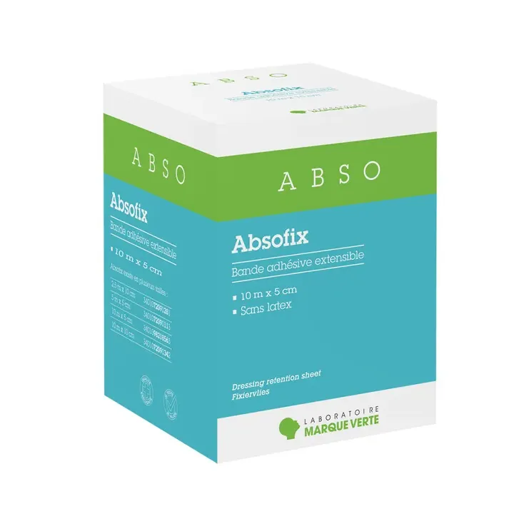 Absofix bande adh&eacute;sive extensible Abso - bo&icirc;te d'une bande de 10m x 5cm