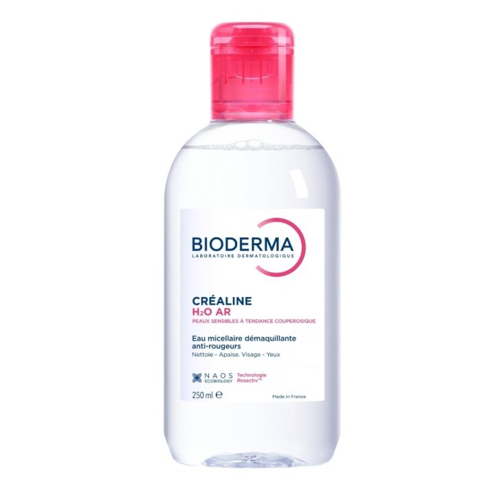 Eau micellaire Cr&eacute;aline H2O AR anti-rougeurs Bioderma - flacon de 250 ml