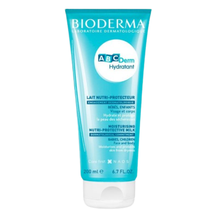 ABCDerm hydratant lait nutri-protecteur b&eacute;b&eacute;s enfants Bioderma - tube de 200ml