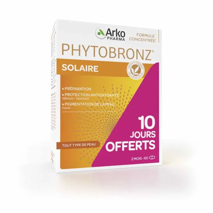 Phytobronz Solaire Arkopharma - bo&icirc;te de 60 capsules