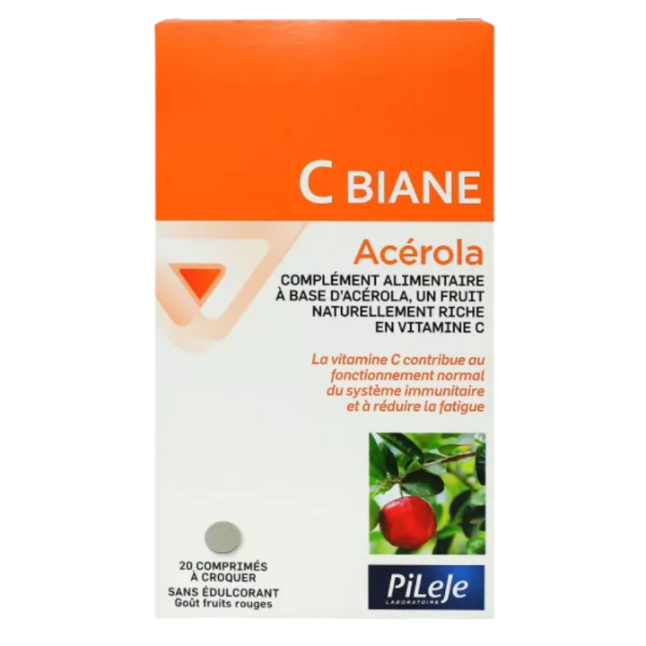 C Biane ac&eacute;rola Pileje - bo&icirc;te de 20 comprim&eacute;s &agrave; croquer