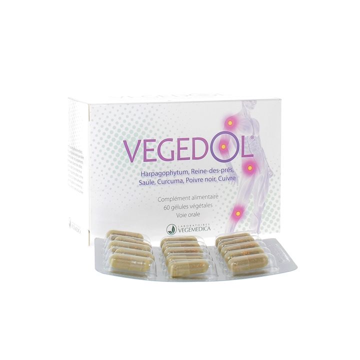 Vegedol Vegemedica - bo&icirc;te de 60 g&eacute;lules v&eacute;g&eacute;tales