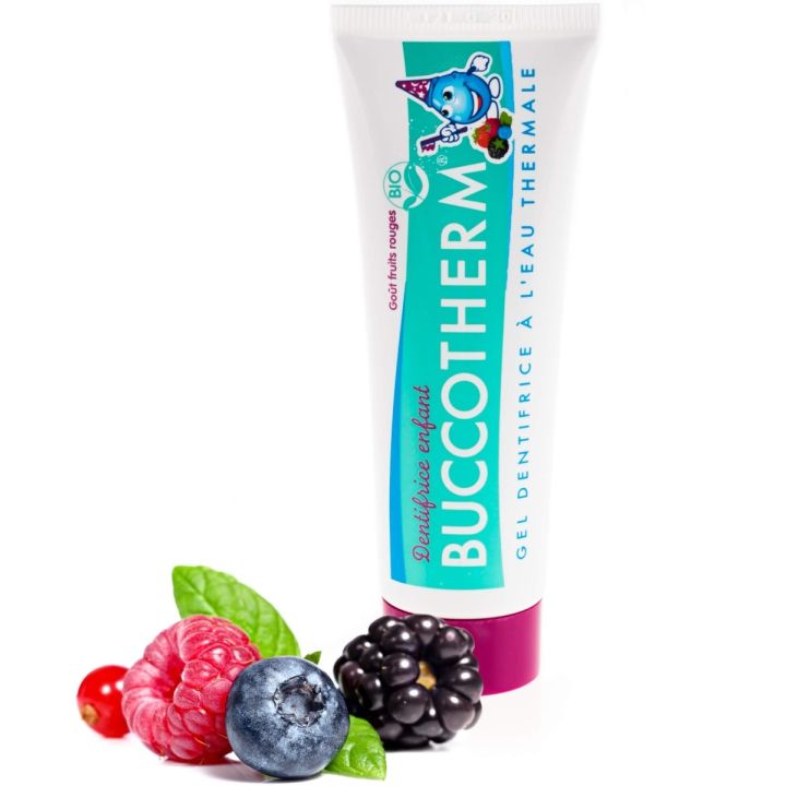 Dentifrice enfant +3 ans go&ucirc;t fruits rouges bio Buccotherm - tube de 50ml