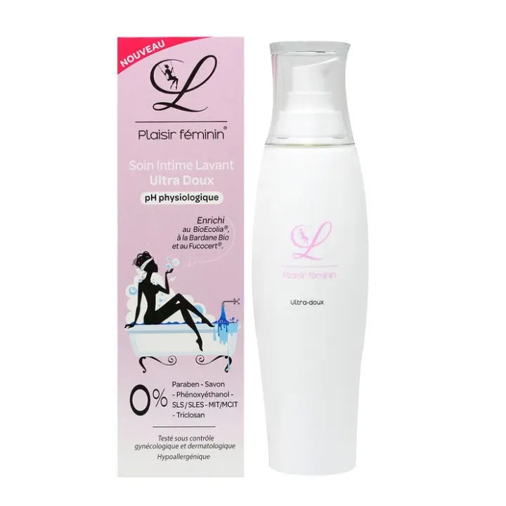 Soin intime lavant ultra doux L Plaisir f&eacute;minin - flacon-pompe de 200ml