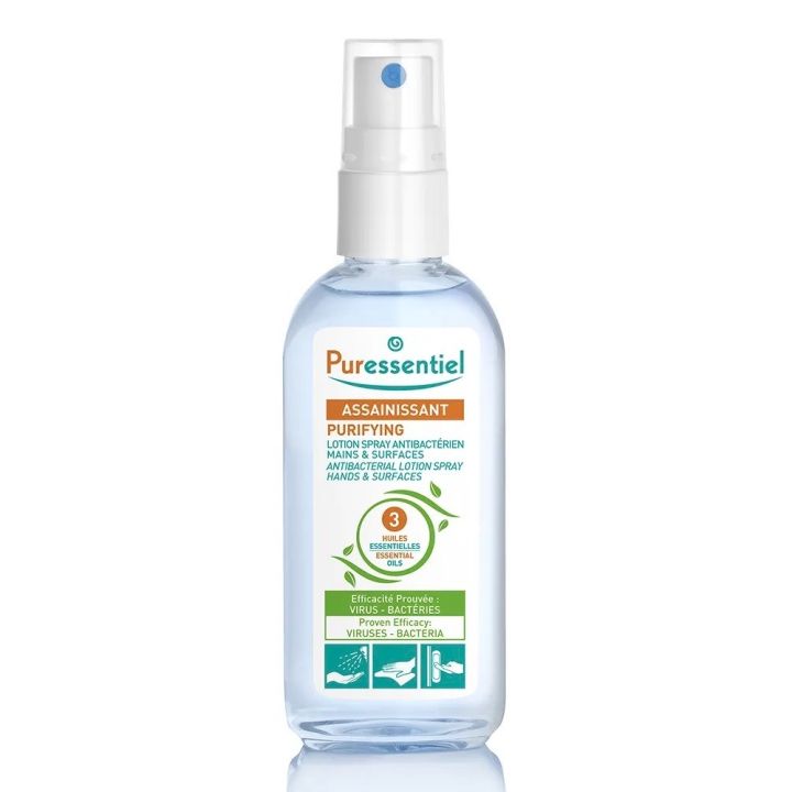 Assainissant Spray antibact&eacute;rien mains et surfaces Puressentiel - spray de 80ml