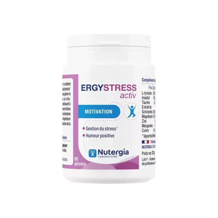 Ergystress Activ Nutergia - pot de 60 g&eacute;lules
