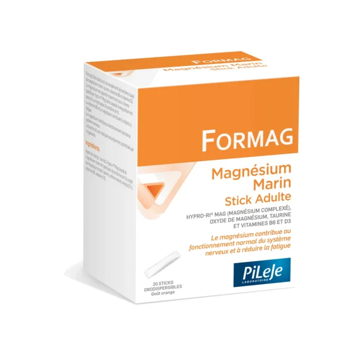 Formag magn&eacute;sium marin adulte Pileje - 20 sticks