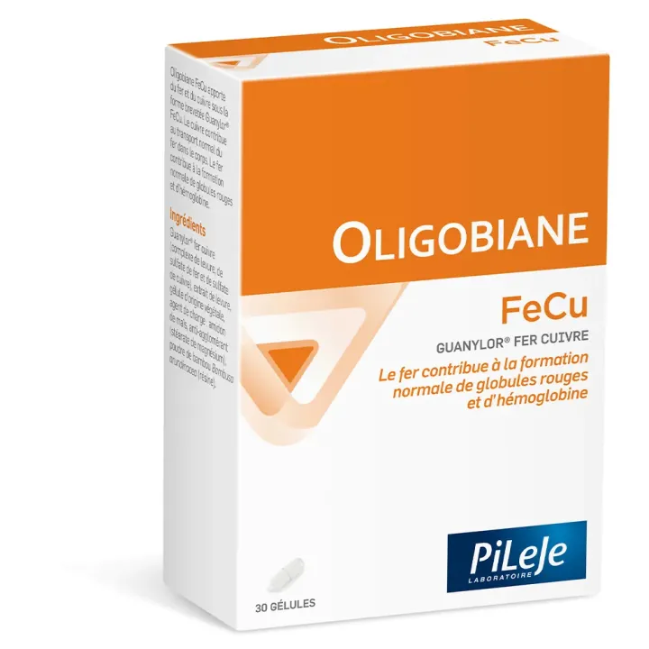 Oligobiane FeCu Pileje - boite de 30 g&eacute;lules 