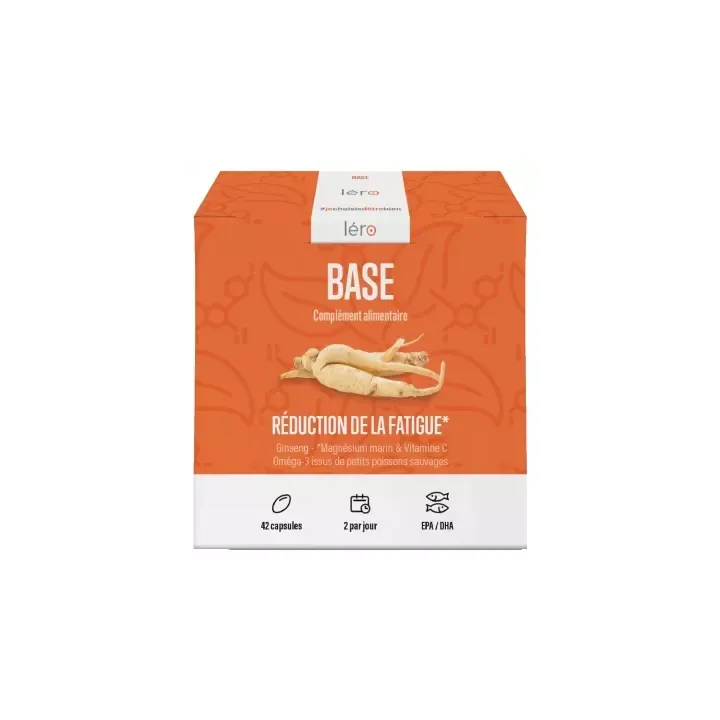 L&eacute;ro Base r&eacute;duction de la fatigue - Boite de 42 capsules