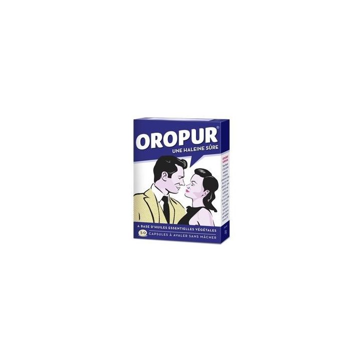 Haleine s&ucirc;re Oropur - bo&icirc;te de 50 capsules