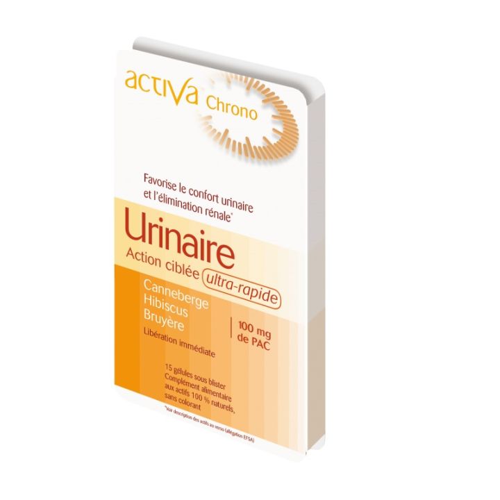 Urinaire action cibl&eacute;e ultra rapide Activa Chrono - boite de 15 g&eacute;lules