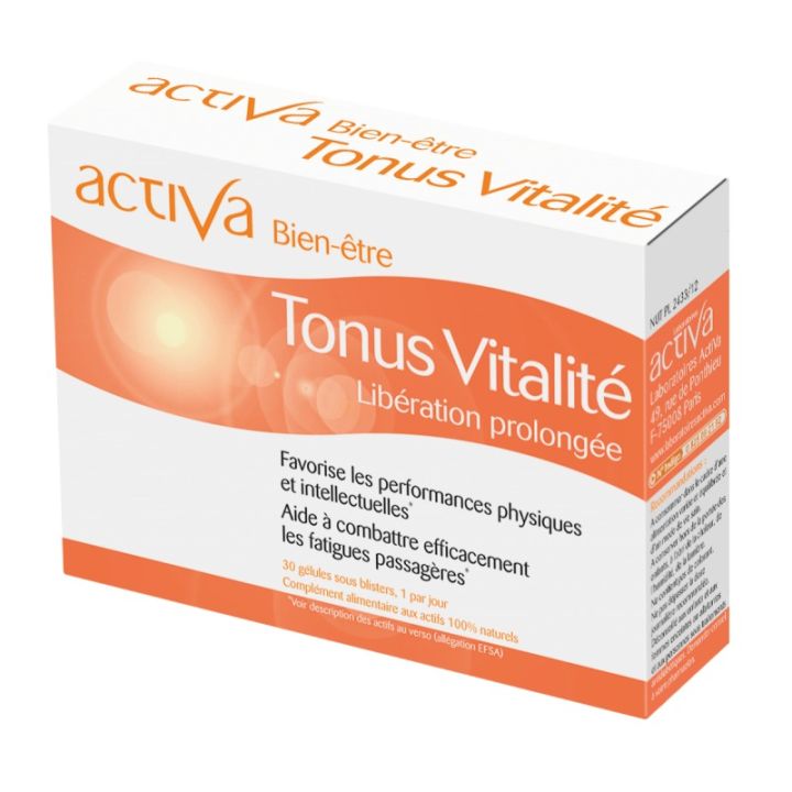 Activa bien-&ecirc;tre tonus vitalit&eacute; - bo&icirc;te de 30 g&eacute;lules