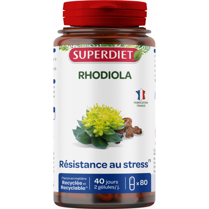 Rhodiola Superdiet - pot de 80 g&eacute;lules