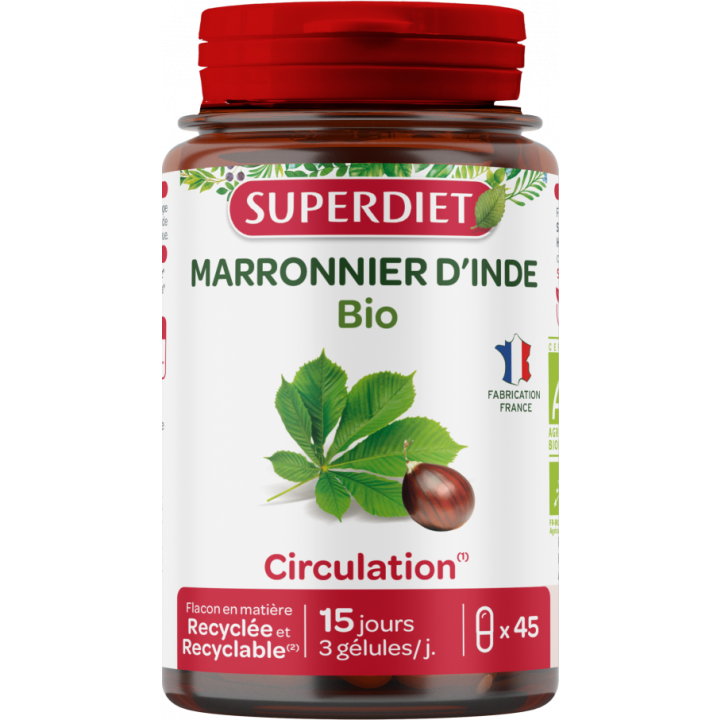 Marronnier d'Inde bio Super Diet - boite de 45 g&eacute;lules
