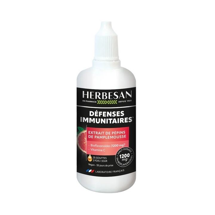 Extrait de p&eacute;pins de pamplemousse 1200mg Herbesan - flacon compte-gouttes de 100ml