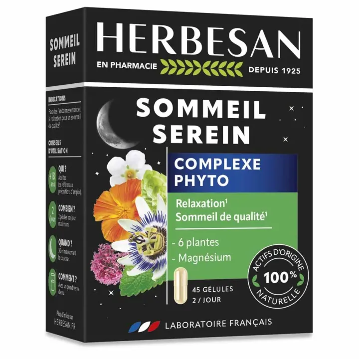 Sommeil serein Herbesan - boite de 45 g&eacute;lules