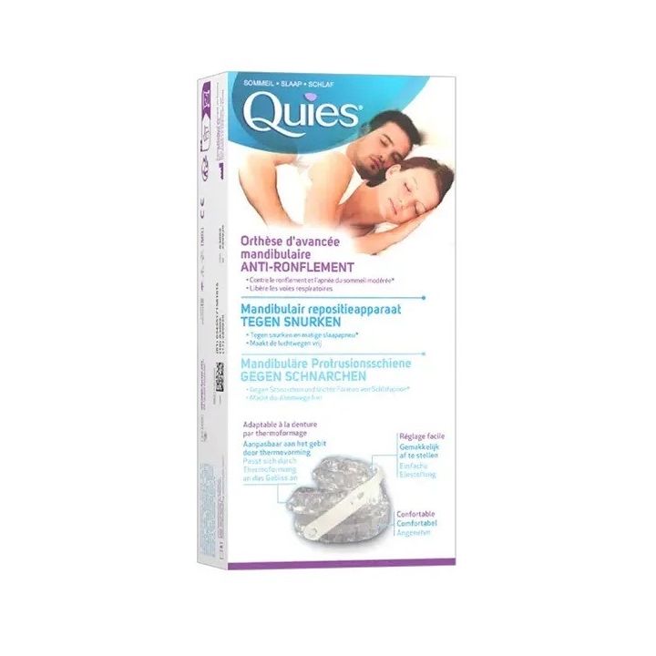 Orth&egrave;se d'avanc&eacute;e mandibulaire anti-ronflement Quies - une orth&egrave;se