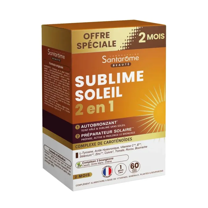 Sublime soleil 2en1 Santarome - boite de 60 g&eacute;lules