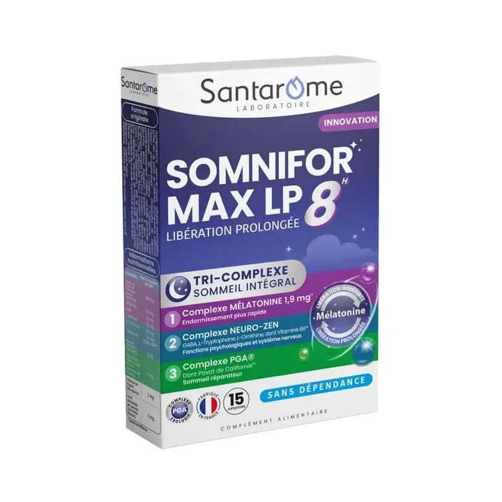 Somnifor Max LP 8h Santarome - boite de 15 comprim&eacute;s 