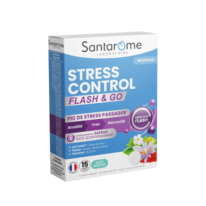 Stress control flash&go Santarome - boite de 15 comprim&eacute;s 