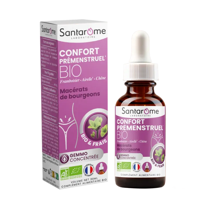 Confort pr&eacute;menstruel mac&eacute;rats de bourgeons Santarome - flacon de 30ml