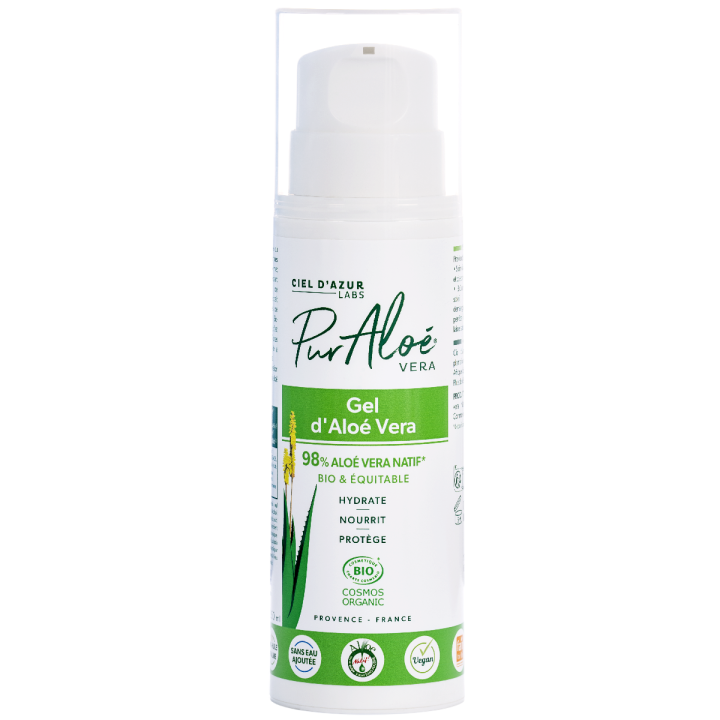 Gel 98% d'aloe vera bio Pur Alo&eacute; - flacon de 250 ml