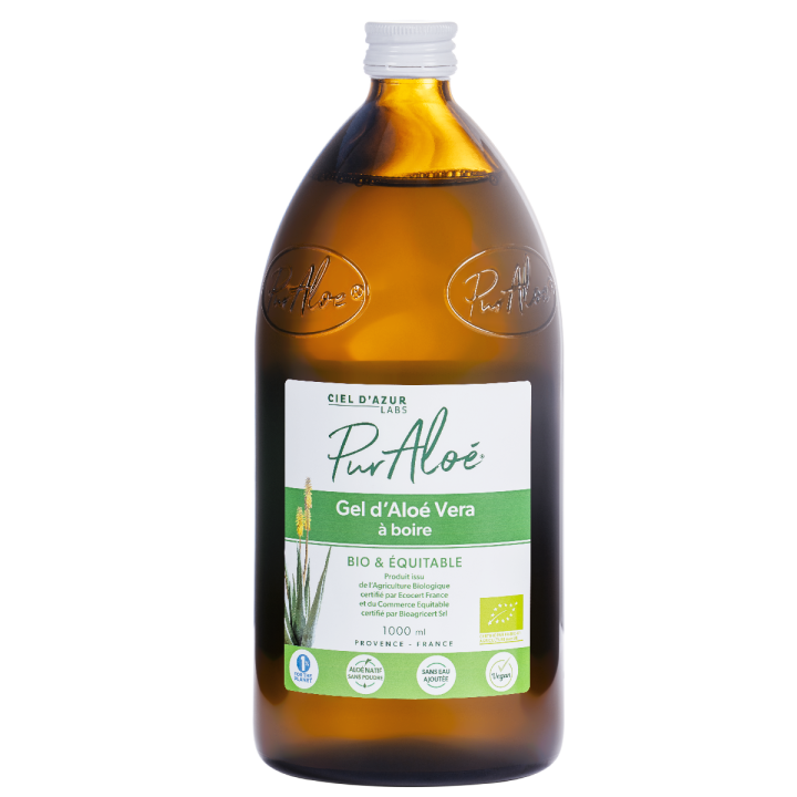 Gel d'Aloe Vera &agrave; boire Bio Pur Alo&eacute; - bouteille de 1000 ml