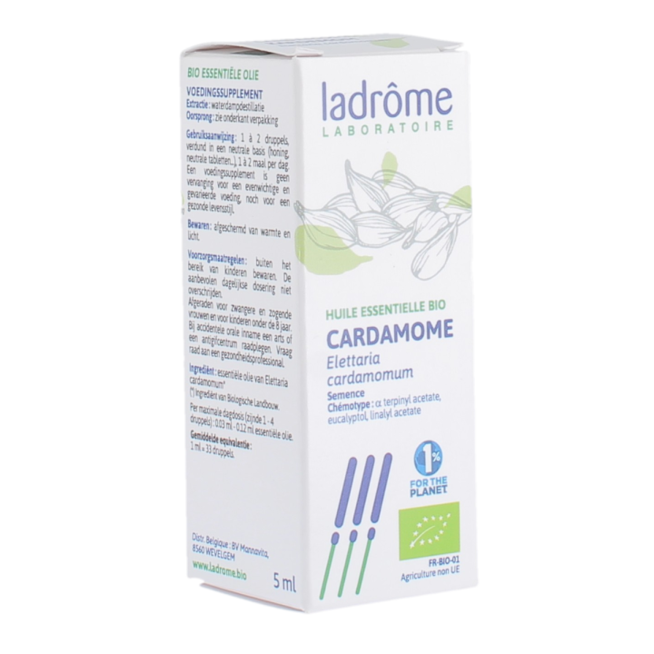 Huile essentielle cardamone Bio Ladr&ocirc;me - flacon de 5ml