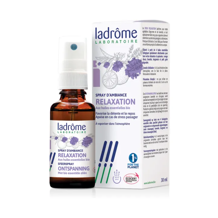 Spray d'ambiance relaxation bio Ladr&ocirc;me - flacon de 30 ml