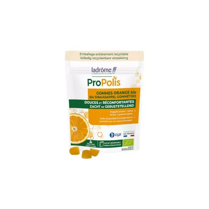 Propolis gommes orange Bio Ladr&ocirc;me - sachet de 45g