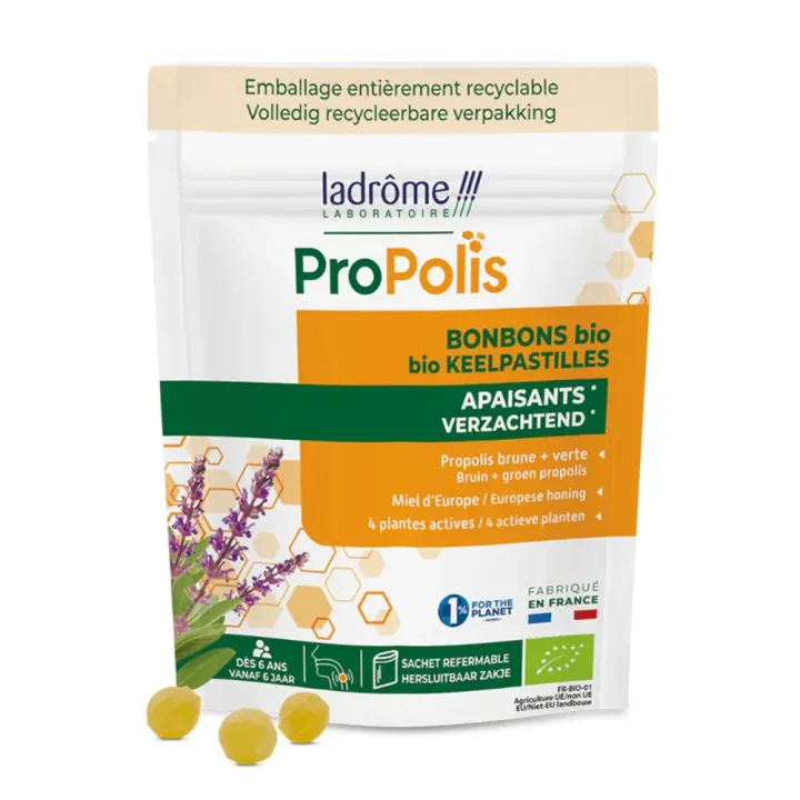 Propolis bonbons BIO Ladr&ocirc;me - sachets de 50g
