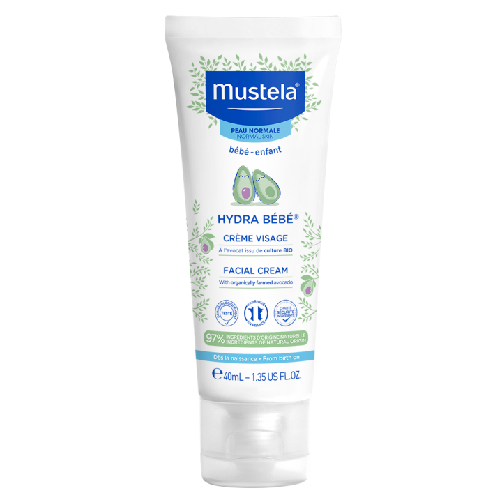 Hydra b&eacute;b&eacute; cr&egrave;me visage Mustela - tube de 40 ml