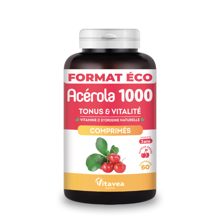 Ac&eacute;rola 1000 Nutrisant&eacute; - 60 comprim&eacute;s &agrave; croquer
