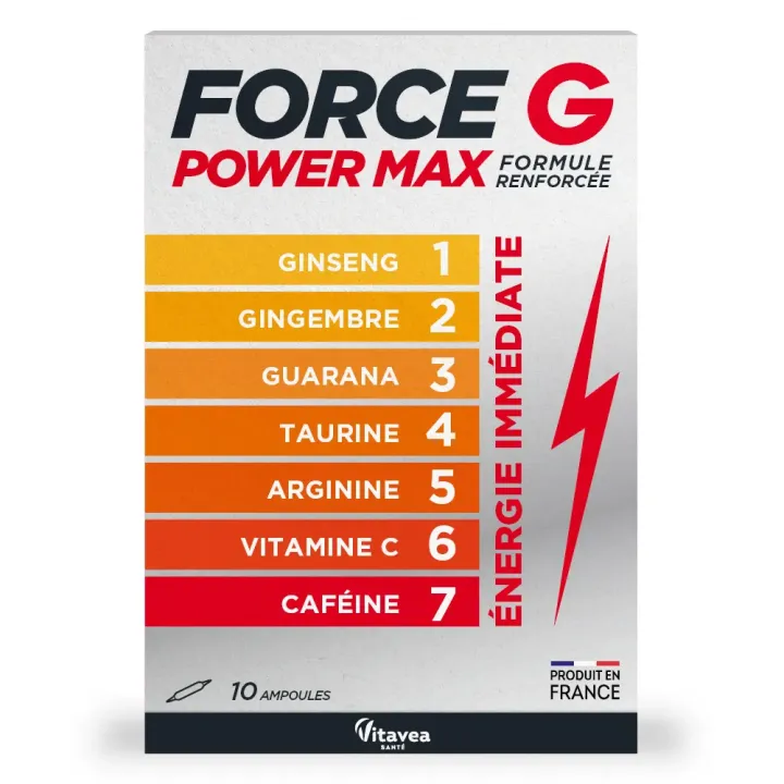 Force G Power Max Vitavea - bo&icirc;te de 10 ampoules