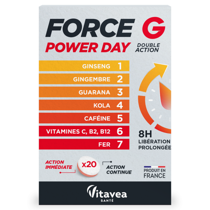 Force G Power Day Vitavea - bo&icirc;te de 20 comprim&eacute;s
