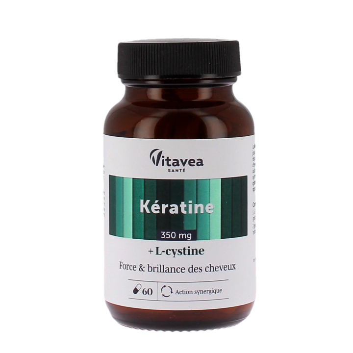 K&eacute;ratine 350mg Vitavea - pot de 60 g&eacute;lules 