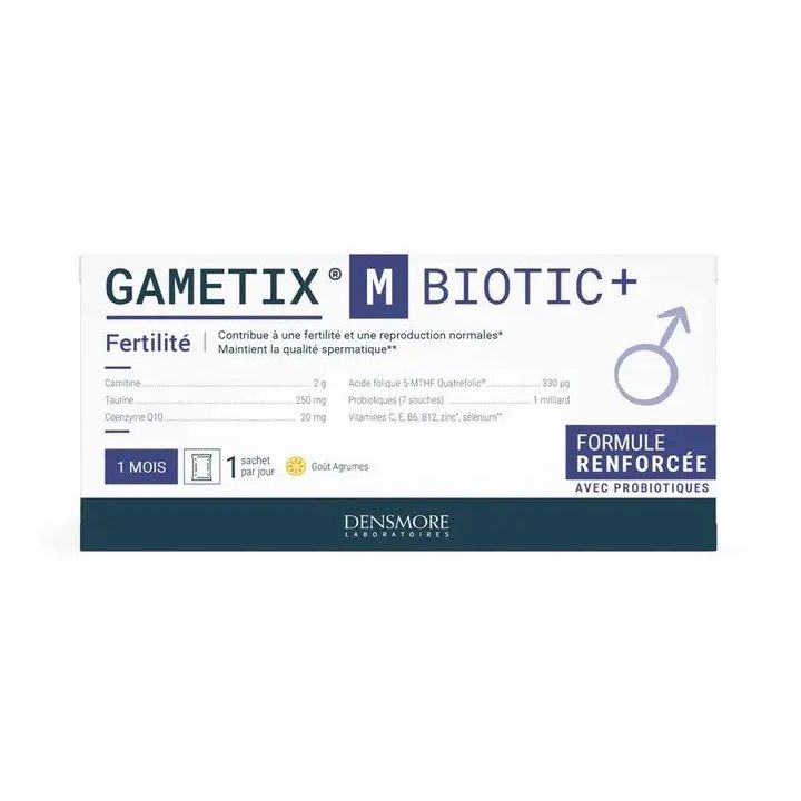 Gametix M Biotic+ Fertilit&eacute; Densmore - boite de 30 sachtes de 4,5g