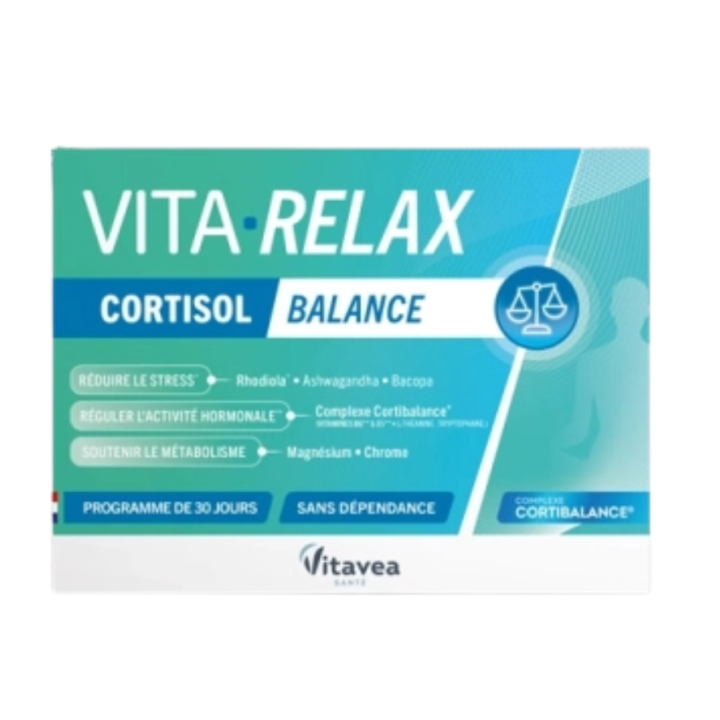Vita relax cortisol balance Vitavea - bo&icirc;te de 30 g&eacute;lules 